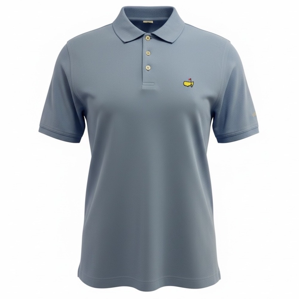 Masters Augusta Collection Womens Medium Blue Pima Cotton Golf Polo Shirt (Q46)